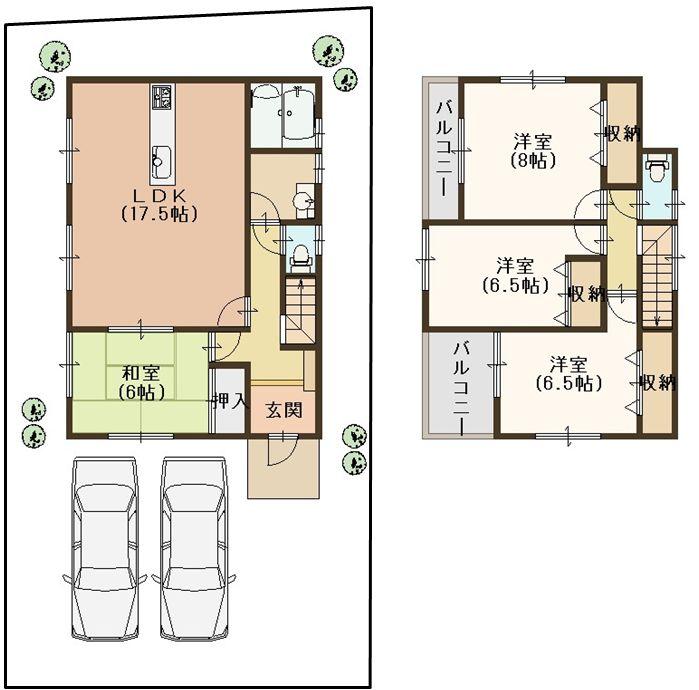 Floor plan. (1), Price 28.8 million yen, 4LDK, Land area 162.54 sq m , Building area 105.98 sq m