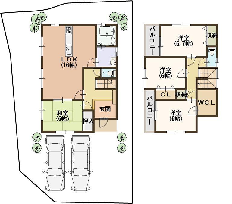 Floor plan. (2), Price 29,800,000 yen, 4LDK, Land area 163.14 sq m , Building area 103.92 sq m
