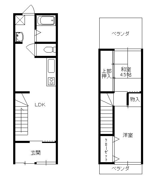 Floor plan. 8 million yen, 2LDK, Land area 26.2 sq m , Building area 37.15 sq m floor plan