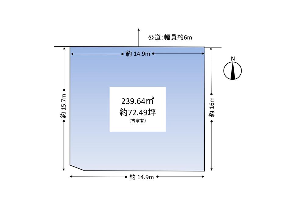 Compartment figure. Land price 19,800,000 yen, Land area 239.64 sq m land schematic