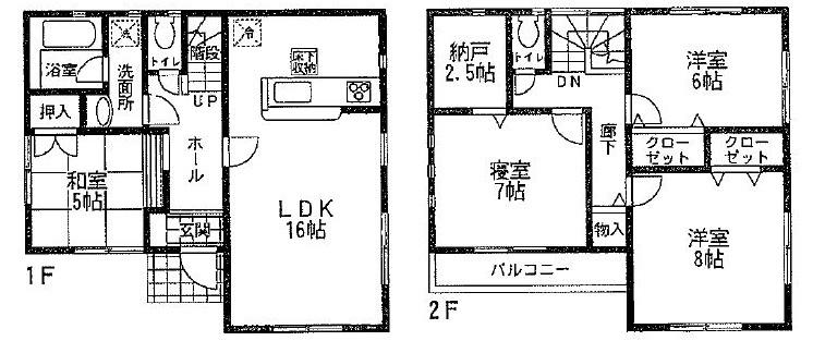 Floor plan. 26,800,000 yen, 4LDK, Land area 103.86 sq m , Building area 100.03 sq m