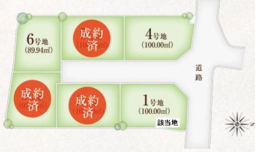 Compartment figure. Land price 27,476,000 yen, Land area 100 sq m