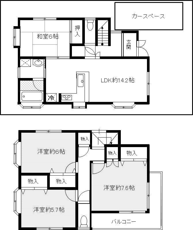 Floor plan. 26,800,000 yen, 4LDK, Land area 100.37 sq m , Building area 93.16 sq m