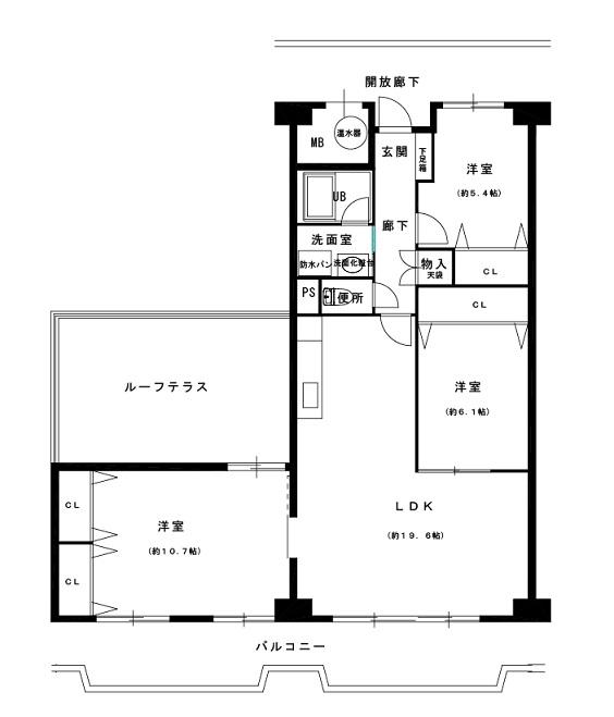 Floor plan. 3LDK, Price 20,900,000 yen, Occupied area 92.91 sq m , Balcony area 18.22 sq m over the entire surface renovated