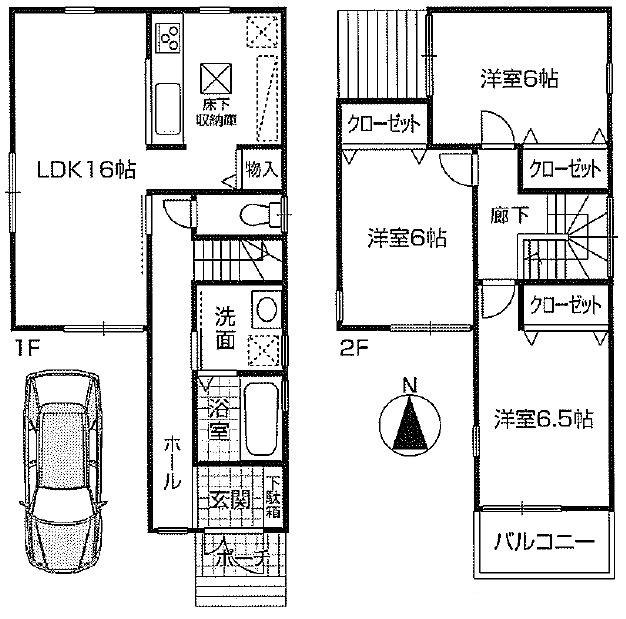 Floor plan. 29.5 million yen, 3LDK, Land area 82.39 sq m , Building area 85.45 sq m