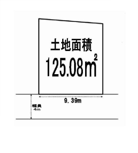 Compartment figure. Land price 11.8 million yen, Land area 125.08 sq m