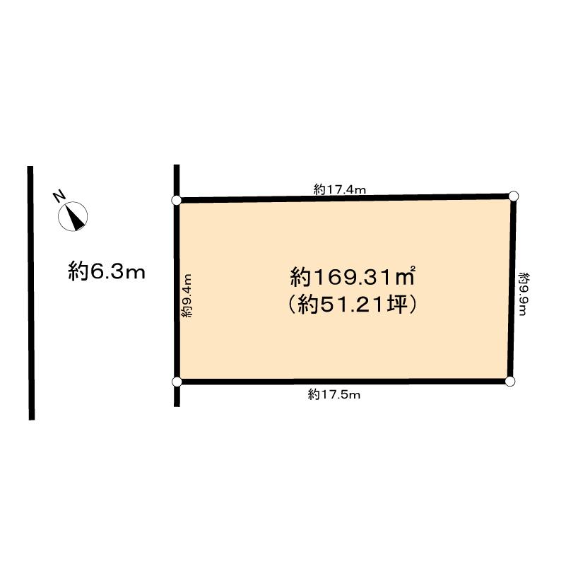 Compartment figure. Land price 45,800,000 yen, Land area 169.31 sq m