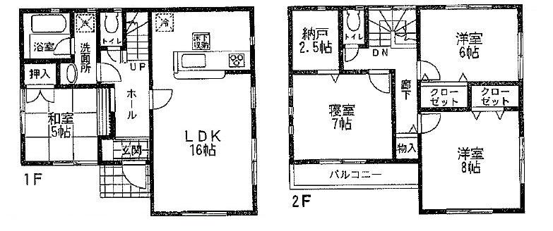 Floor plan. 26,800,000 yen, 4LDK, Land area 103.25 sq m , Building area 100.03 sq m