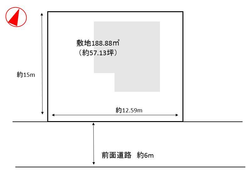 Compartment figure. Land price 29,300,000 yen, Land area 188.88 sq m limited 1 compartment