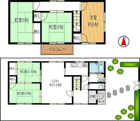 Floor plan. 45,800,000 yen, 5LDK, Land area 133.7 sq m , Building area 100.31 sq m
