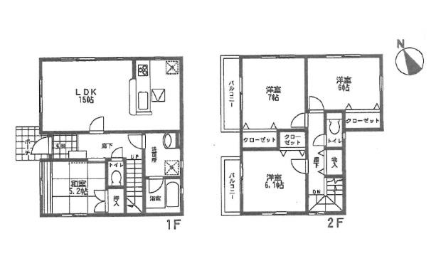 Floor plan. Price 23.8 million yen, 4LDK, Land area 108.15 sq m , Building area 95.37 sq m
