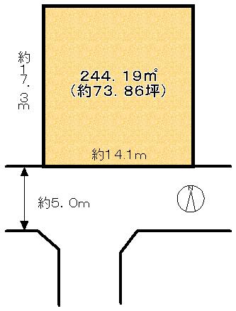 Compartment figure. Land price 44,800,000 yen, Land area 244.19 sq m