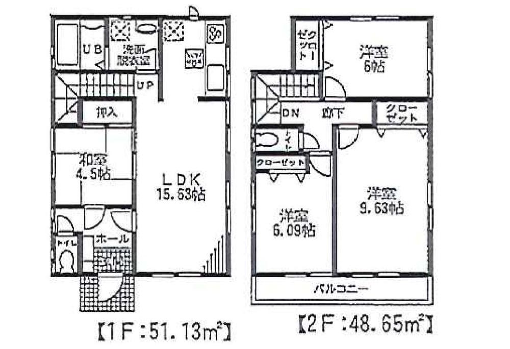 Floor plan. 34,800,000 yen, 4LDK, Land area 110.43 sq m , Building area 99.36 sq m ● 3 No. place 34,800,000 yen