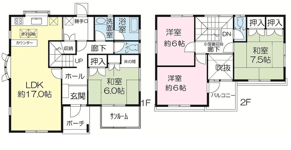 Floor plan. 16.8 million yen, 4LDK, Land area 175.88 sq m , Building area 109.3 sq m