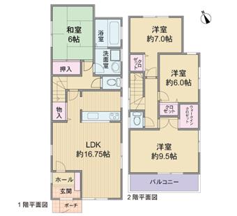 Floor plan. 28.8 million yen, 4LDK, Land area 134.4 sq m , Building area 105.58 sq m