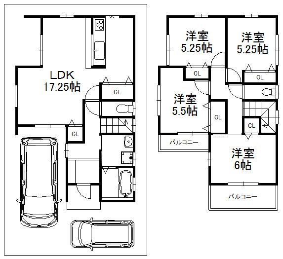 Floor plan. 35,800,000 yen, 4LDK, Land area 105.65 sq m , Building area 94.37 sq m all room, Spacious living space with storage space