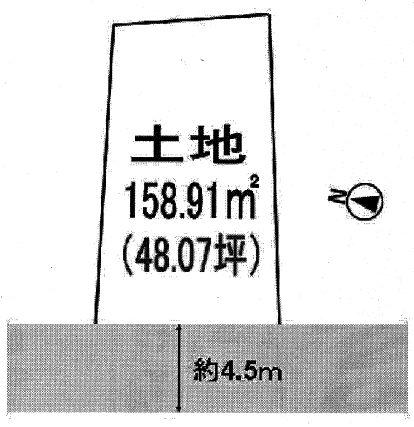 Compartment figure. Land price 19,800,000 yen, Land area 158.91 sq m