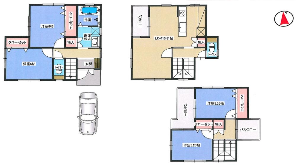 Floor plan. (No. 13 locations), Price 30,800,000 yen, 4LDK, Land area 107.38 sq m , Building area 101.43 sq m