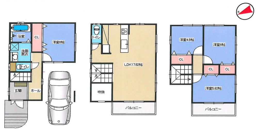 Floor plan. (No. 2 locations), Price 31,800,000 yen, 4LDK, Land area 75.17 sq m , Building area 114.86 sq m