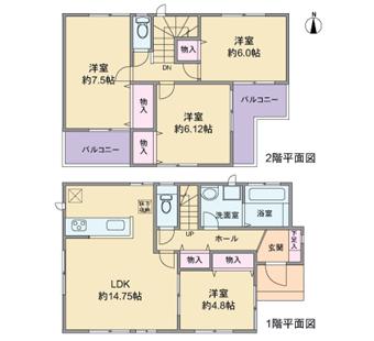 Floor plan. 26,800,000 yen, 4LDK, Land area 100.86 sq m , Building area 93.57 sq m