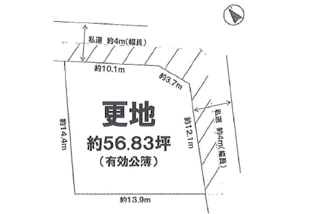 Compartment figure. Land price 28 million yen, Land area 187.89 sq m present situation vacant lot
