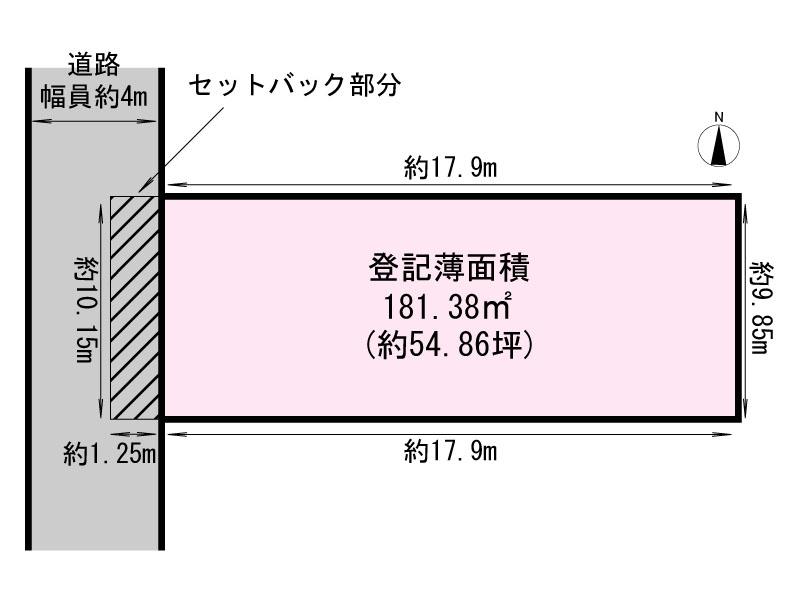 Compartment figure. Land price 29,800,000 yen, Land area 181.38 sq m