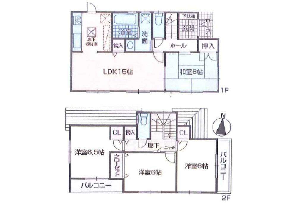 Floor plan. 31,800,000 yen, 4LDK, Land area 130.59 sq m , It is a building area of ​​94.66 sq m 4 No. place 34,300,000 yen.