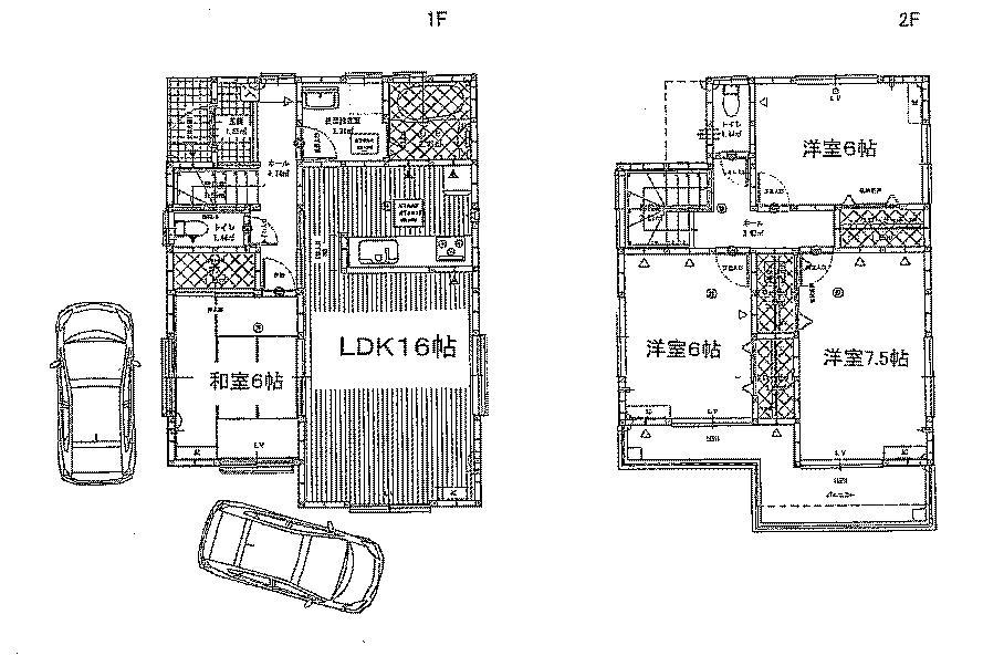 Floor plan. (Building 2), Price 46,800,000 yen, 4LDK, Land area 135.52 sq m , Building area 99.36 sq m