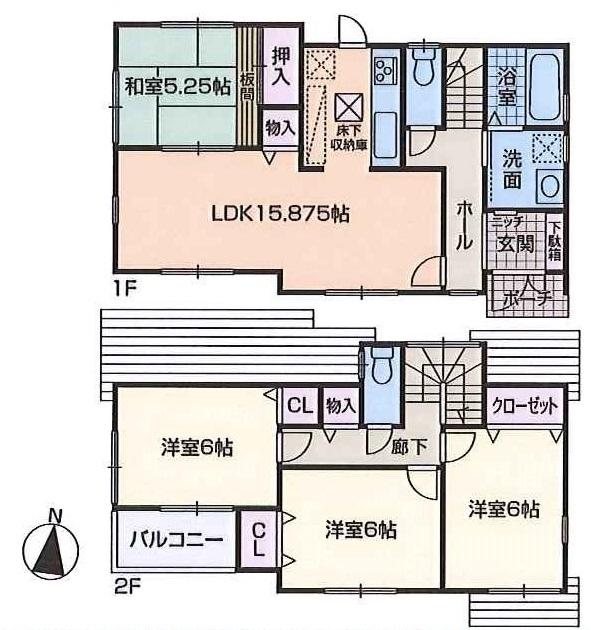 Floor plan. (No. 2 locations), Price 31,800,000 yen, 4LDK, Land area 130.59 sq m , Building area 94.56 sq m