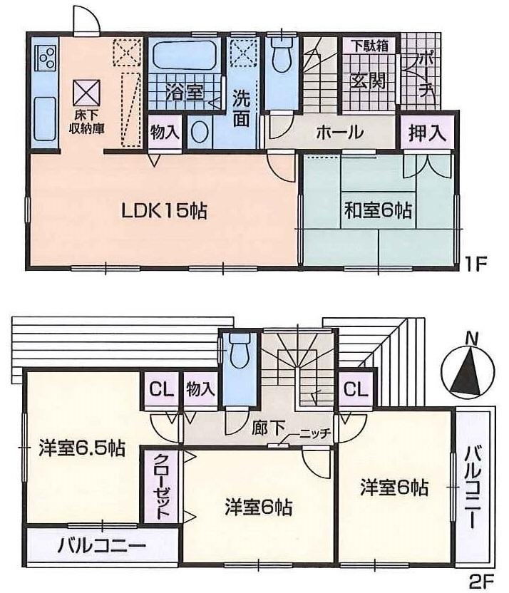 Floor plan. (No. 4 locations), Price 34,300,000 yen, 4LDK, Land area 120.94 sq m , Building area 93.15 sq m