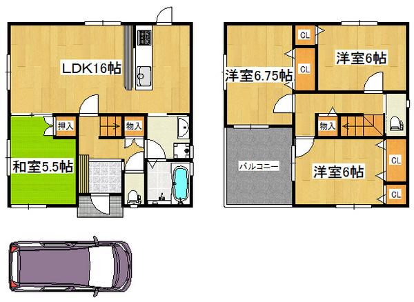 Floor plan. 32,800,000 yen, 4LDK, Land area 114.93 sq m , Free plan corresponding to fulfill the dream of building area 94.37 sq m family ☆