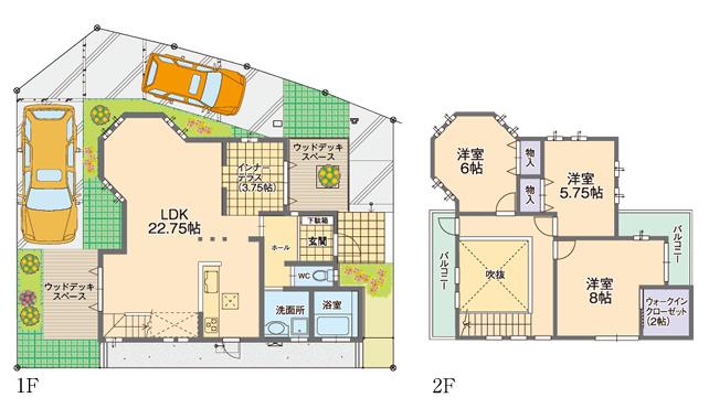 Floor plan. (No. 31 land model house), Price 52,800,000 yen, 3LDK, Land area 150.13 sq m , Building area 107.25 sq m