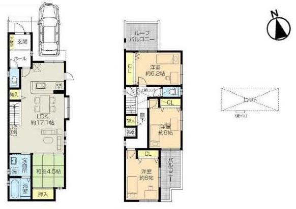 Floor plan. (No. 3 locations), Price 32,900,000 yen, 4LDK, Land area 90.63 sq m , Building area 96.39 sq m
