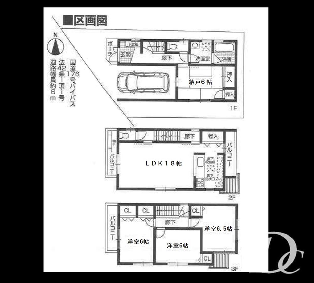 Floor plan. 24,900,000 yen, 4LDK, Land area 74.38 sq m , Building area 117.63 sq m