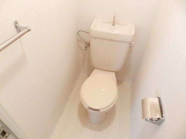 Toilet. Handrail with straight off