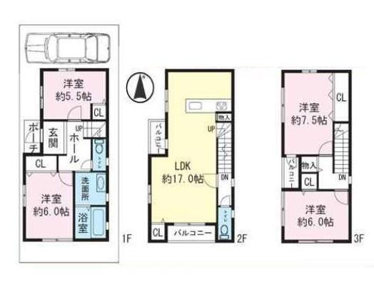 Floor plan. 29,800,000 yen, 4LDK, Land area 75.01 sq m , Building area 103.5 sq m