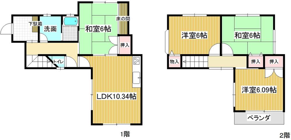 Floor plan. 21,880,000 yen, 4LDK, Land area 101.71 sq m , Building area 79.98 sq m
