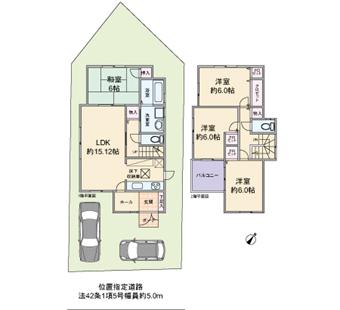 Floor plan. 34,800,000 yen, 4LDK, Land area 120.76 sq m , Building area 94.97 sq m