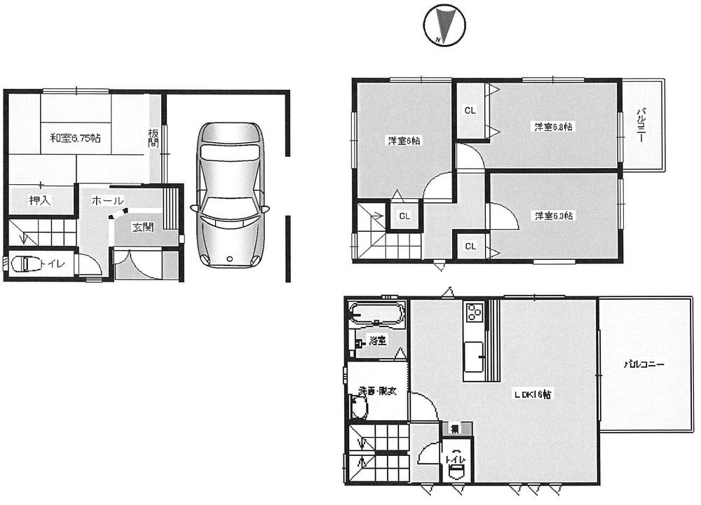 Floor plan. (No. 12 locations), Price 31,800,000 yen, 4LDK, Land area 76.37 sq m , Building area 102.66 sq m