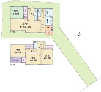 Floor plan. 31,800,000 yen, 4LDK, Land area 130.59 sq m , Building area 94.56 sq m