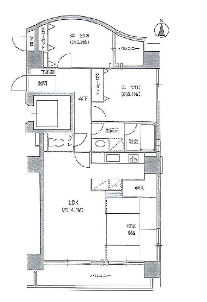 Floor plan. 3LDK, Price 23.8 million yen, Occupied area 72.85 sq m , No bulge of the pillars on the balcony area 11.51 sq m ● indoor, Cleaner is designed.
