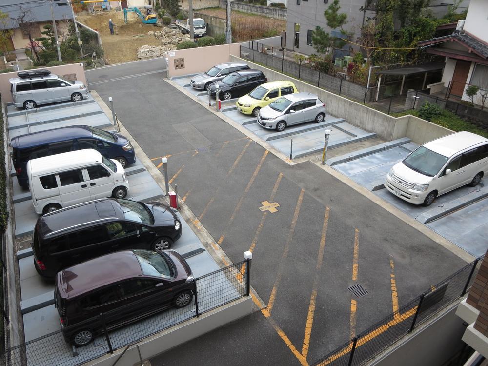 Parking lot. Common areas