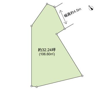 Compartment figure. Land price 14.5 million yen, Land area 106.6 sq m