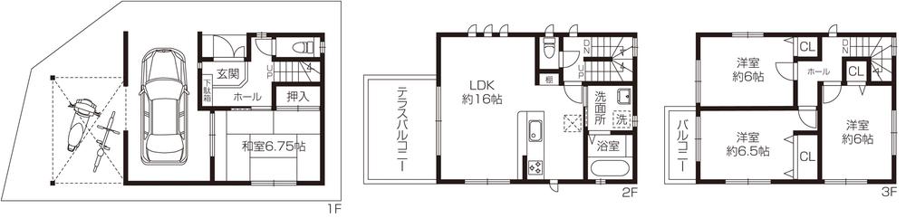 Floor plan. 31,800,000 yen, 4LDK, Land area 76.37 sq m , Building area 128.01 sq m