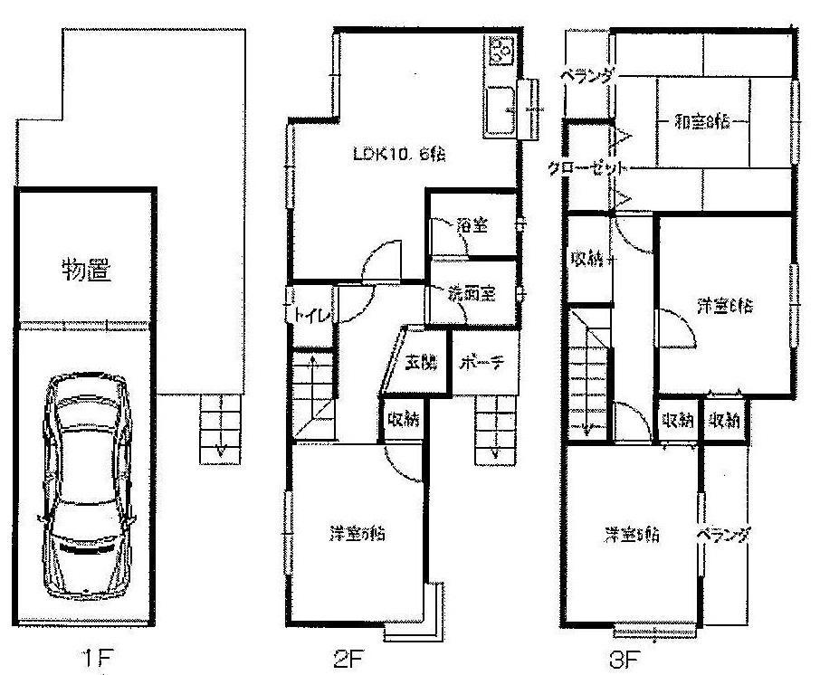 Floor plan. 26,800,000 yen, 4LDK, Land area 78.49 sq m , Building area 106.71 sq m
