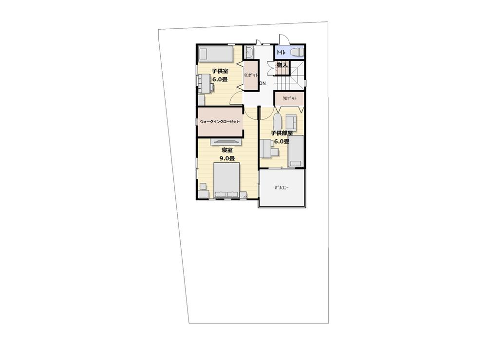 Floor plan. 35,800,000 yen, 4LDK, Land area 184.05 sq m , Building area 107.19 sq m 2-floor plan view