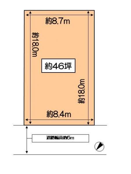 Compartment figure. Land price 40,800,000 yen, Land area 154.97 sq m