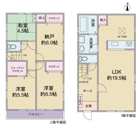 Floor plan. 34,800,000 yen, 3LDK + S (storeroom), Land area 110.43 sq m , Building area 99.36 sq m