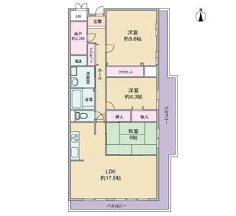 Floor plan. 3LDK + S (storeroom), Price 15.8 million yen, Occupied area 90.19 sq m , Balcony area 29.85 sq m