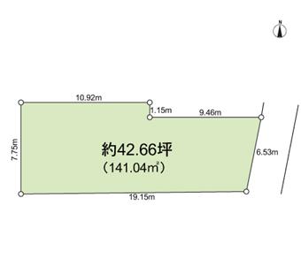 Compartment figure. Land price 22,300,000 yen, Land area 141.04 sq m